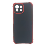 Estuche Mate Rígido Antigolpes Para Xiaomi Poco X3 Rojo