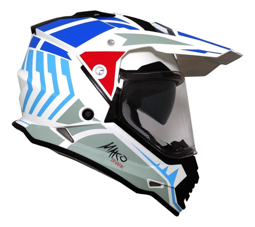 Casco Cross Street Tech X2 632 A Blanco Azul