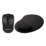 Mouse C/ Fio Usb 1000 Dpi Hoopson Ms-038pt + Mousepad Preto