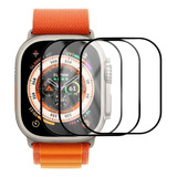 Kit 3x Película 3d Nano Para Apple Watch Series 8 Ultra 49mm