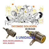 Conector Rca Chassis Simple Colores  X   5 Unidades