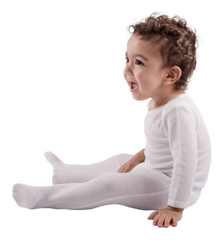 Ropa Térmica Afelpado Color Blanca Conjunto 2pz Niño O Niña.