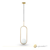 Pendente Luminária Pendulo Globo Vidro Esfera Bola Ball Cor Dourado-ono-fosco 110v/220v