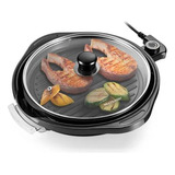 Panela Grill Gourmet Com 1200w Grelha Antiaderente Temperatu