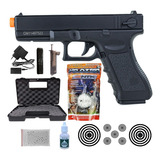 Rossi Pistola Airsoft Elétrica Glock Cm30 6mm Rajada Kit Top