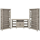 Bush Furniture Key West - Mueble Alto Para Tv Con Juego De 2