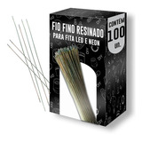 Kit 100 Fio Fino Cabinho Resinado P/ Fita Led E Neon - 10cm