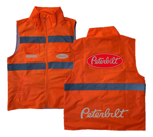 Chaleco Ind Ligero Peterbilt Logo Estampado Reflejante