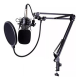 Kit Microfone Condensador Profissional Bm800 Podcast Live