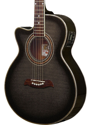 Oscar Schmidt Guitarra Electroacústica Og10ce Negra Zurda Color Negro Orientación De La Mano Diestro
