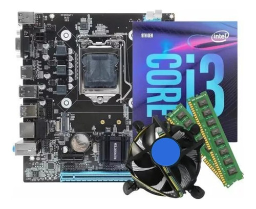 Kit Placa Mãe + Intel Core I3 4º 1150 Ram 16gb Ddr3 + Cooler