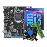 Kit Placa Mãe + Intel Core I3 4º 1150 Ram 16gb Ddr3 + Cooler