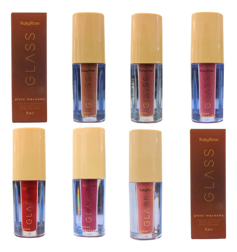 Gloss Laqueado Linha Glass Ruby Rose 6 Opções De Cores