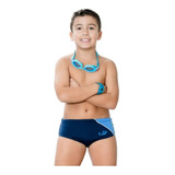 Sunga Azul Infantil Praia/natação - Hammerhead - Tam 4 Ao 16