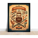 Quadros Decorativos Barbearia Cabeleireiro Corte A3 45x33 Cm