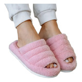 Pantufla Chinela Peluche Suave Suela Goma Bianca Secreta