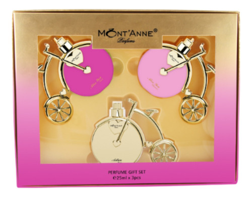 Perfume Montanne Gift Set Miss You Luxe 25ml + Miss You Glamour 25 Ml + Adieu Luxe 25ml Kit 3 Unidades