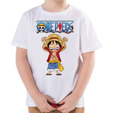 Camiseta Infantil Anime One Piece Luffy Geek