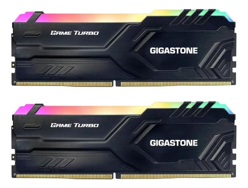 Ram Ddr4 Gigastone 32 (2x16) Turbo Black Rgb Gamer 3200mhz