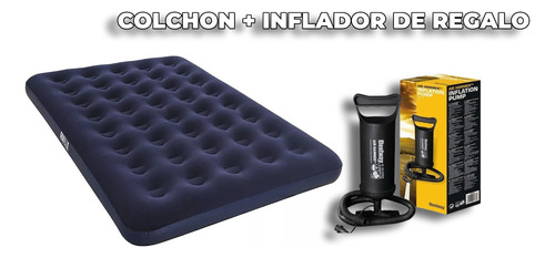 Colchon Inflable 1 Plaza Camping Bestway  185x76x22cm Combo