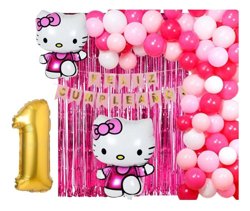 Kit Decoración Globos Hello Kitty