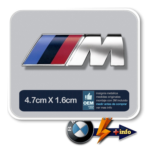 Insignia M.motorsport Para Bmw Oem 4.7 X 1.6cm  Tuningchrome Foto 3