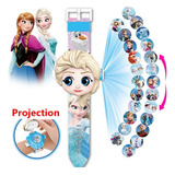 Reloj Frozen Disney (elsa) Proyección De 24 Imágenes