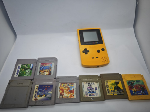 Gameboy Color Amarelo + 8 Fitas 
