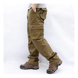 Pantalones Cargo Casuales De Varios Bolsillos Para Hombre