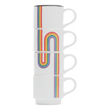 Tazas Para Cafe Pride Crown Baccara Ceramica 4pz 390ml