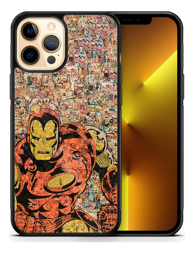Funda Protectora Para iPhone Iron Man Vintage Tpu Case
