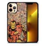 Funda Protectora Para iPhone Iron Man Vintage Tpu Case