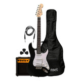 Pack Guitarra Eléctica + Cable + Amplificador 10w + Funda 