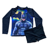 Conjunto Batman Praia Proteção Solar Uv50 Menino - Qualidade