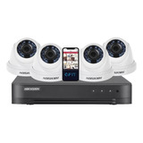 Kit Hikvision Dvr 8 Ch + 4 Domos + Disco + Cable