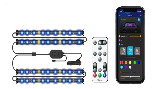 Govee Luces Led Interiores Del Coche Multicolor Rgb, 12v Dc