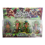 Tortugas Ninja Set Coleccionable X4 Juguete Muñeco Movibles 