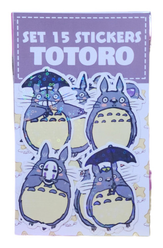 Set De Stickers Totoro Holograficos Kawaii