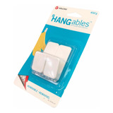 Set 2x Ganchos Blanco Velcro Hangables Removible  Carga 450g
