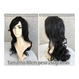 Peruca Longa Cabelo Igual Humano 436-4 Castanho Escuro 80cm