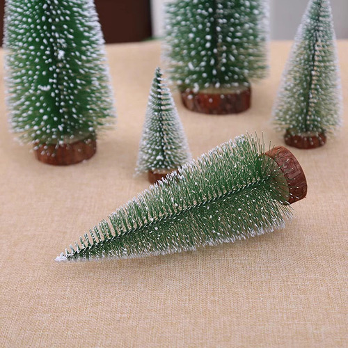 Kit 5 Mini Árvore Natal Nevada Pinheiro 15cm Enfeite Premium