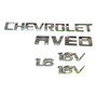 Kit Emblemas Chevrolet Aveo 1.6 16v  Chevrolet Aveo