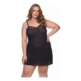 Camisola Alcinha Plus Size Grande Liganete Renda Roupa Verão