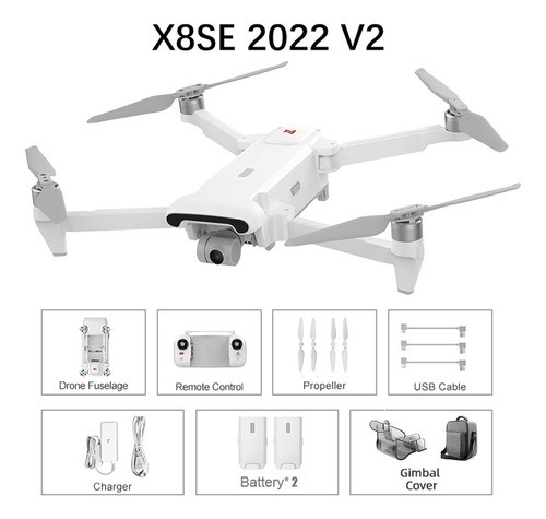 Fimi-dron X8 Se 2022 V2 4k, Cámara De 3 Ejes Con 2 Batteries