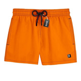 Short Praia Masculino Laranja Orange Estampa Mauricinho 0090