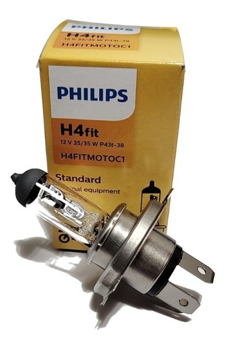 Lâmpada Farol Moto H4 Fit 35/35w Philips Standard 12v