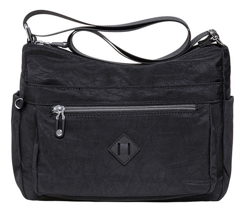 Preto Bandoleras Mujer Cremallera Bolso Mujer