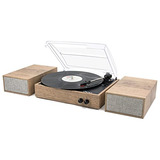 Bluetooth Turntable With Stereo Bookshelf Speakers, 3 S...