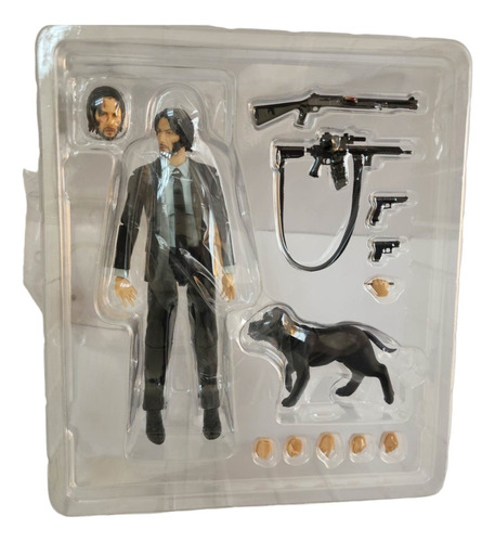 Figura Pelicula John Wick 5 Keanu Reeves Con Perro Matrix 4