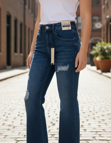 Pantalón Flare De Mezclilla Cloud Para Mujer